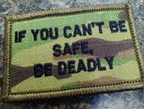 Tactical Gear Junkie Be Deadly 2x3 Patch - MultiCam/Black
