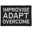Improvise Adapt Overcome - 2x3 Patch in Black