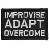 Improvise Adapt Overcome - 2x3 Patch in Black