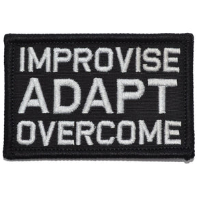 Improvise Adapt Overcome - 2x3 Patch in Black