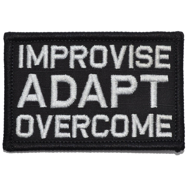 Improvise Adapt Overcome - 2x3 Patch in Black