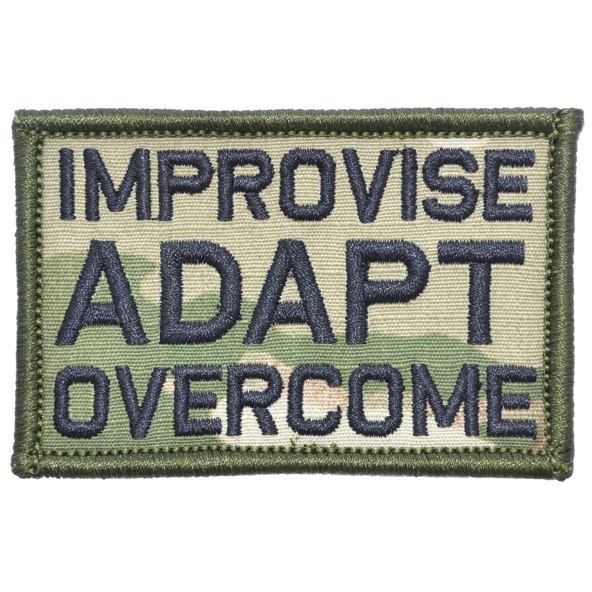 Improvise Adapt Overcome - 2x3 Patch in Olive Drab, alternate view 5