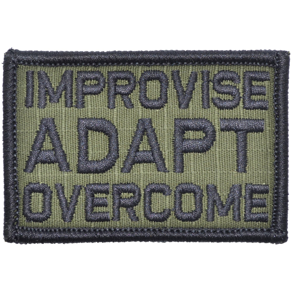 Improvise Adapt Overcome - 2x3 Patch in Coyote Brown w/ Black, alternate view 4