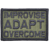 Improvise Adapt Overcome - 2x3 Patch in Coyote Brown w/ Black, alternate view 4