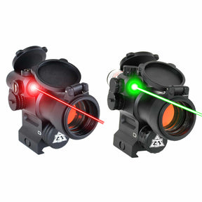 LEOS™ Red Dot Sight with Integrated Laser Sight & Riser – Red