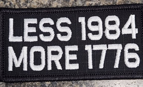 ASOS - Less 1984 and MORE 1776 - 2x4 Patch - Black w/White