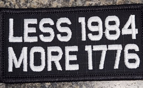 ASOS - Less 1984 and MORE 1776 - 2x4 Patch - Black w/White