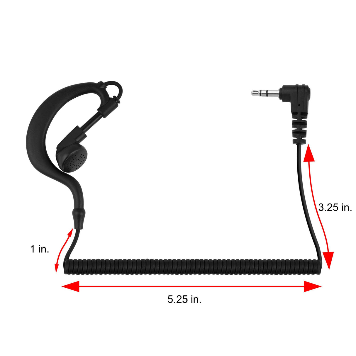 Kit de micrófono y auricular con gancho para oreja para radio - Desconexión rápida (Hirose) BaoFeng: UV9G, UV9R, UV9R Plus, UV9R Pro, BF-A58, BF-558, BF-N9, UV-XR, GT-3WP, BF-9700, UV-5S, BF-R760, UV-82WP