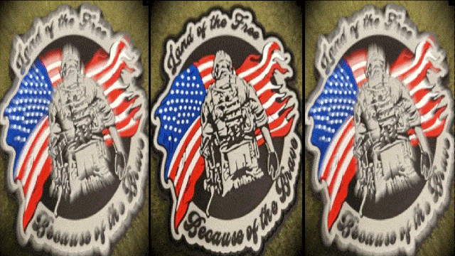 Land of the Free Because of the Brave - 3.75 inch PVC Patch, alternate view 6