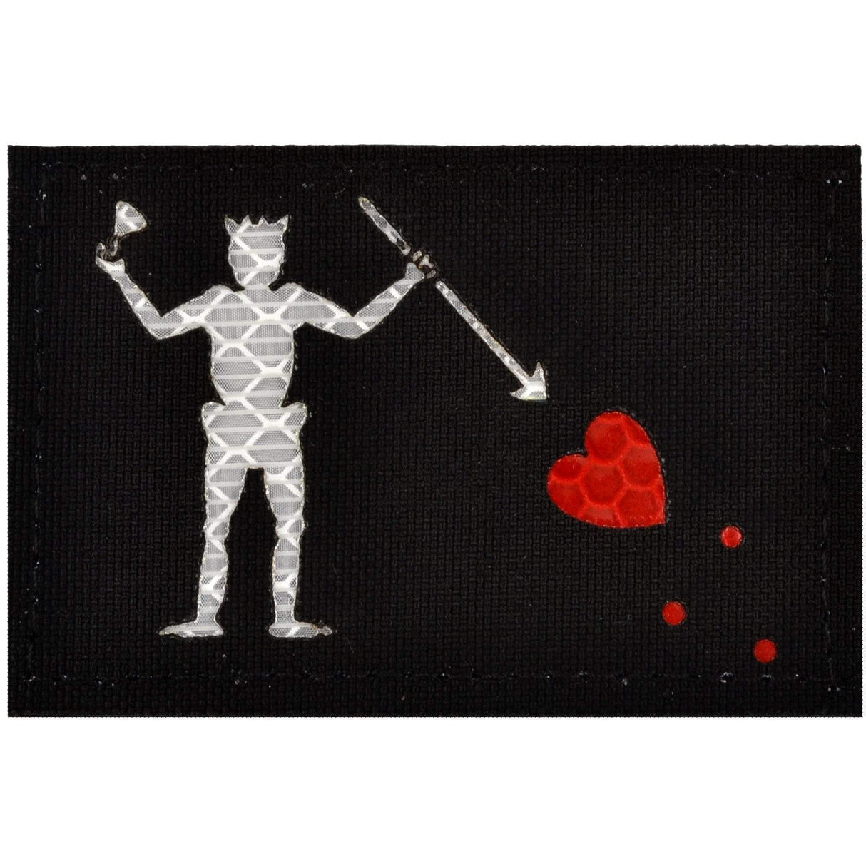 Laser Cut Reflective Edward Teach Blackbeard Pirate Flag- 2x3 CORDURA® Patch Black Beard in MultiCam CORDURA®