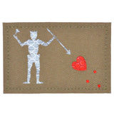 Laser Cut Reflective Edward Teach Blackbeard Pirate Flag- 2x3 CORDURA® Patch Black Beard in MultiCam Tropic CORDURA®