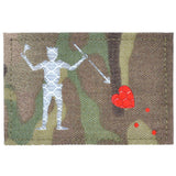 Laser Cut Reflective Edward Teach Blackbeard Pirate Flag- 2x3 CORDURA® Patch Black Beard in MultiCam Alpine CORDURA®