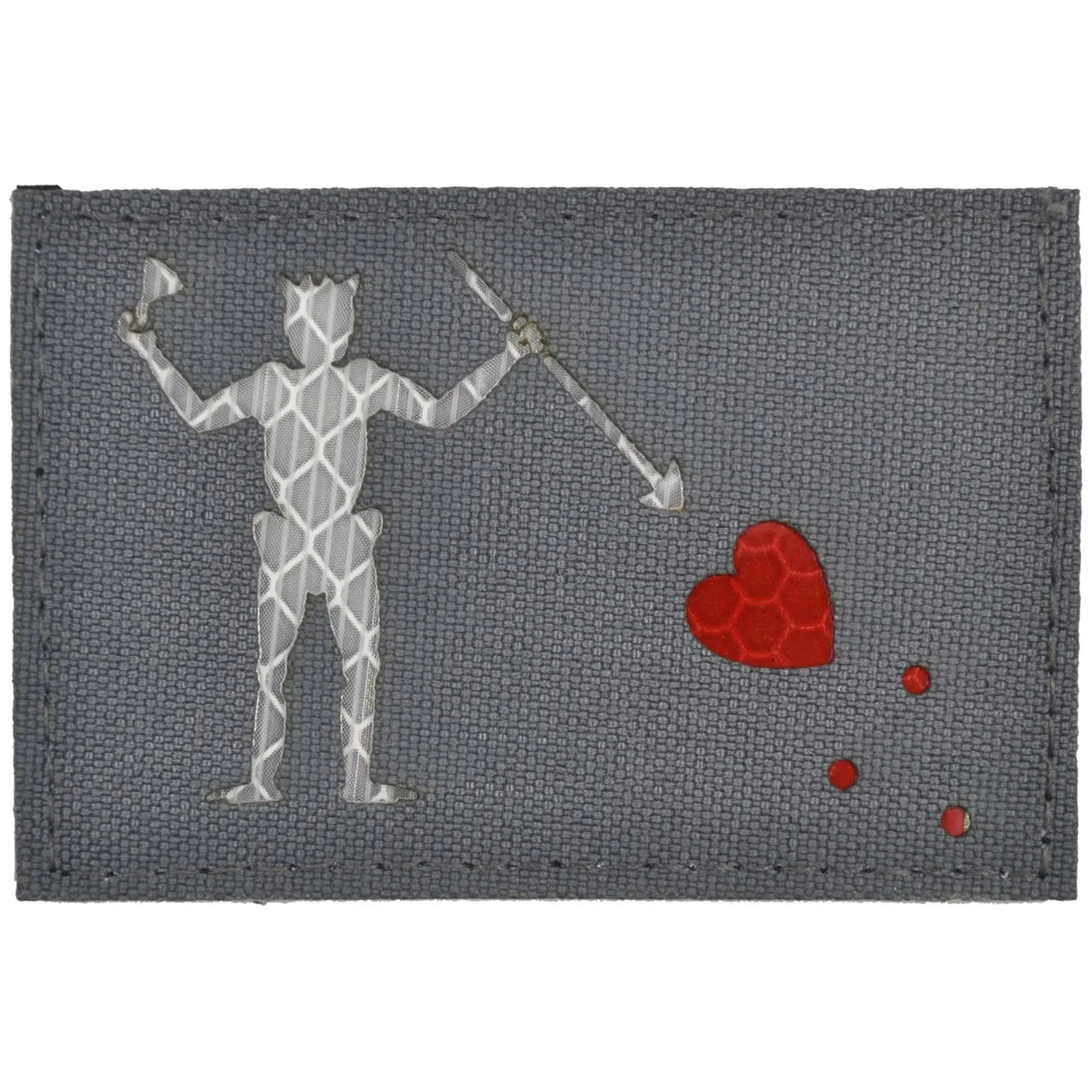 Laser Cut Reflective Edward Teach Blackbeard Pirate Flag- 2x3 CORDURA® Patch Black Beard in Olive Drab CORDURA®