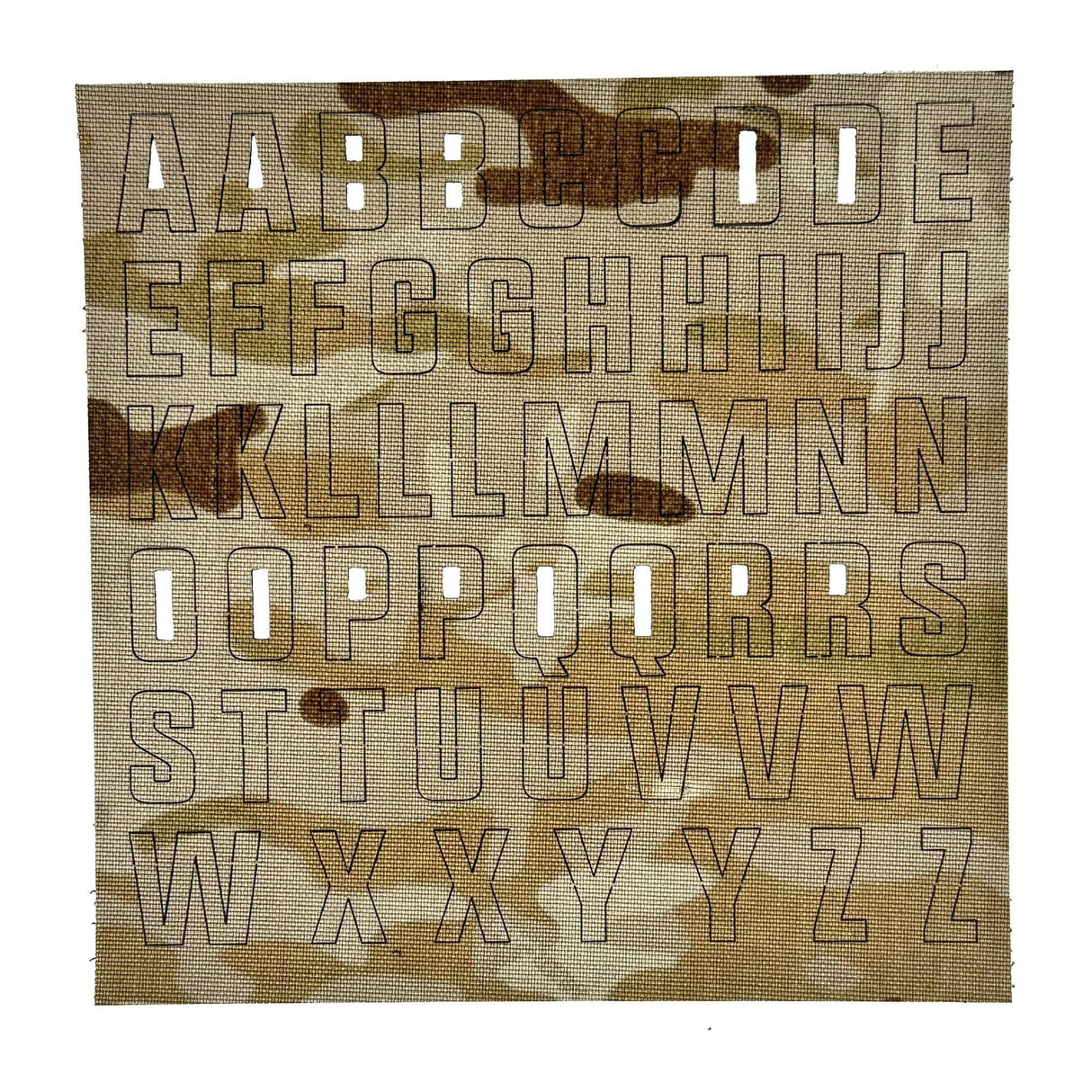 Tactical Gear Junkie CORDURA Alphabet Letter Patch Pack in MultiCam Alpine CORDURA®, alternate view 7
