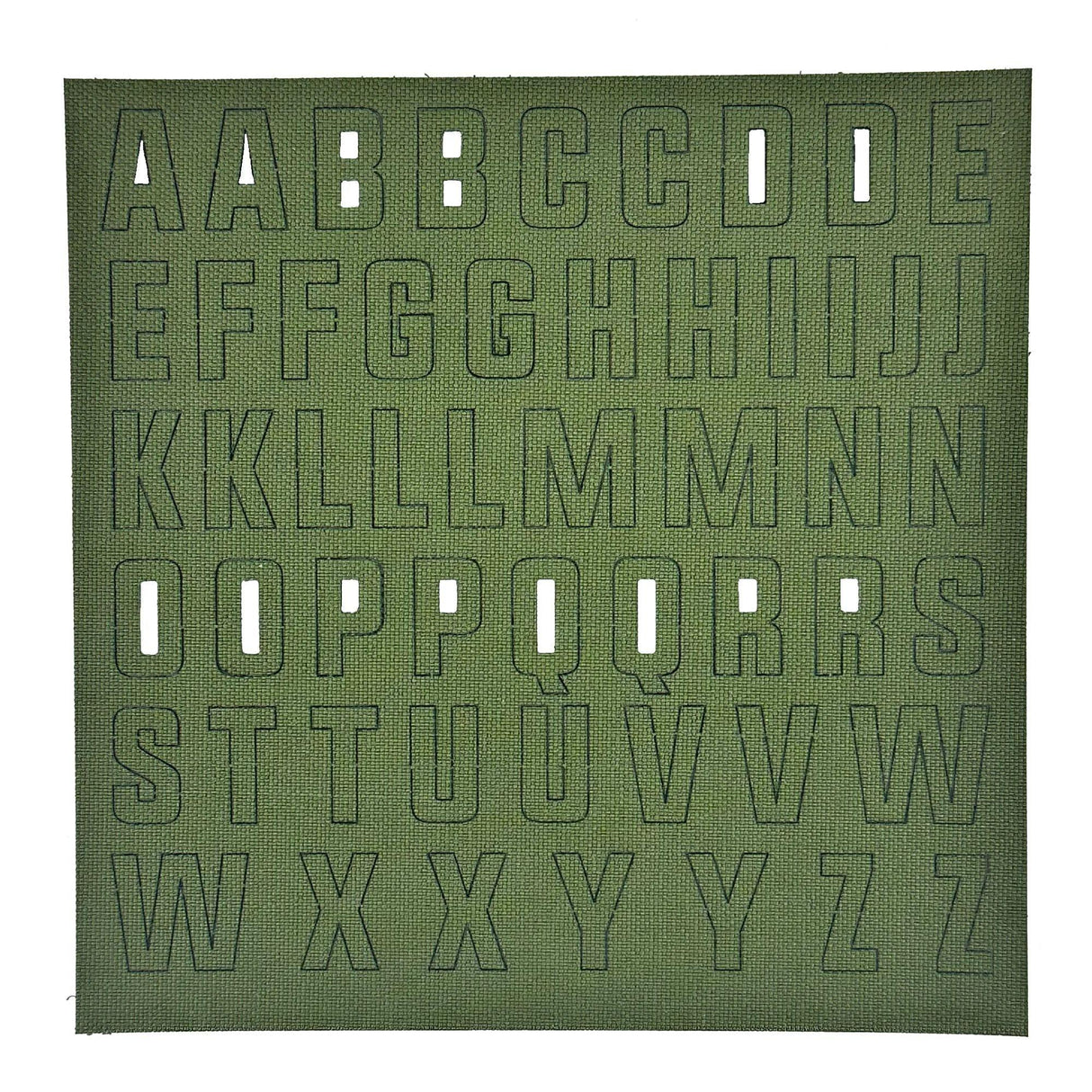 Tactical Gear Junkie CORDURA Alphabet Letter Patch Pack in Olive Drab CORDURA®, alternate view 9