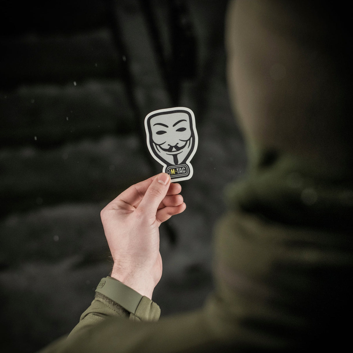 M-Tac Anonymous Reflective Sticker in Black, alternate view 3