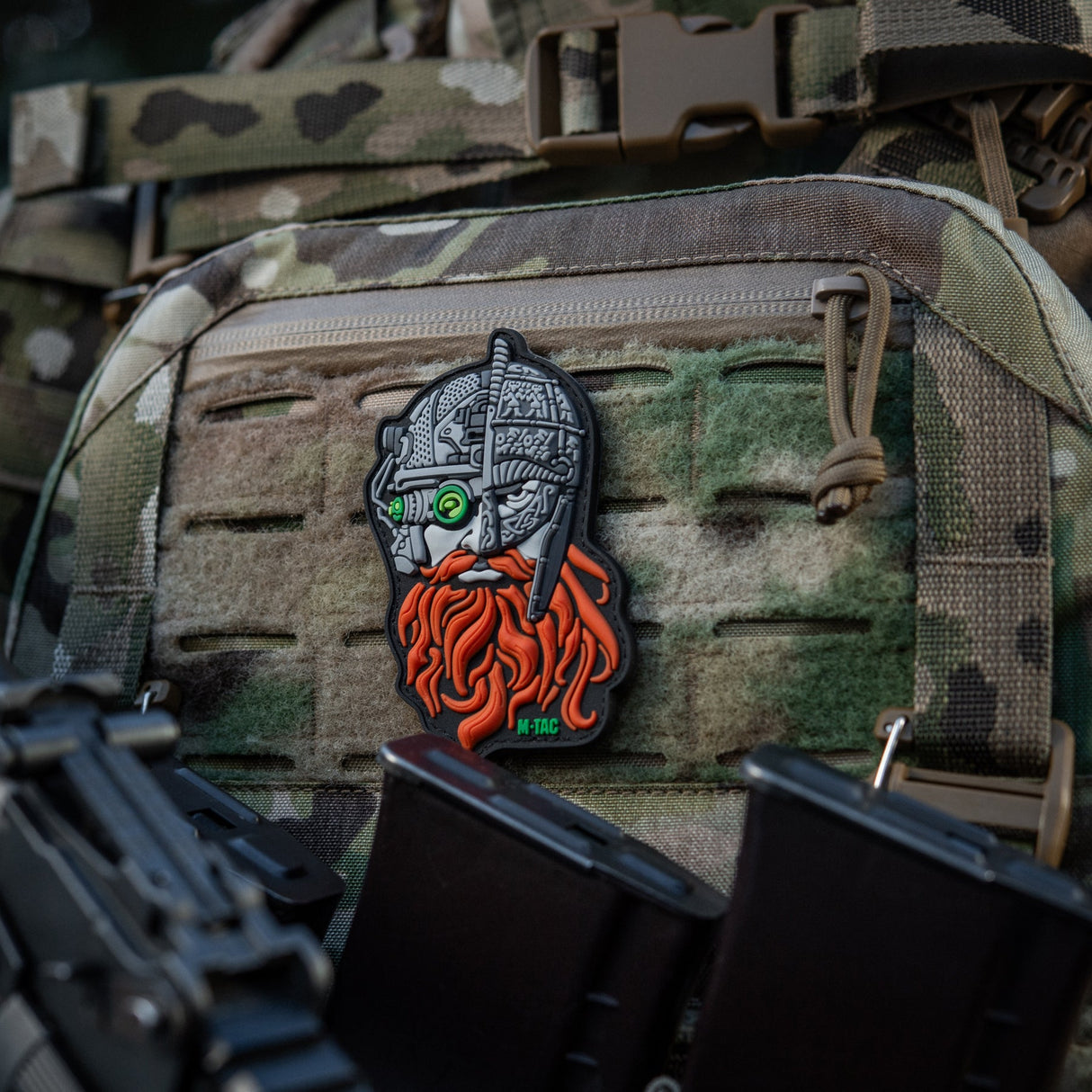 M-Tac Patch Red Beard in Black, alternate view 5