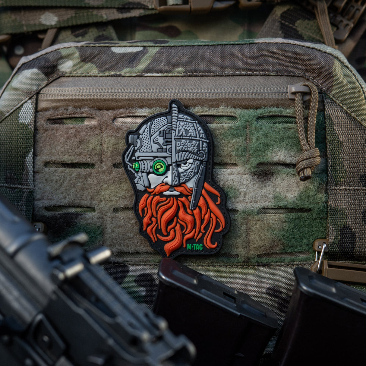 M-Tac Patch Red Beard in Black, alternate view 6