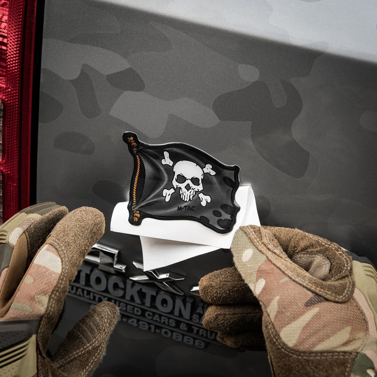 M-Tac Sticker Jolly Roger in Black, alternate view 5