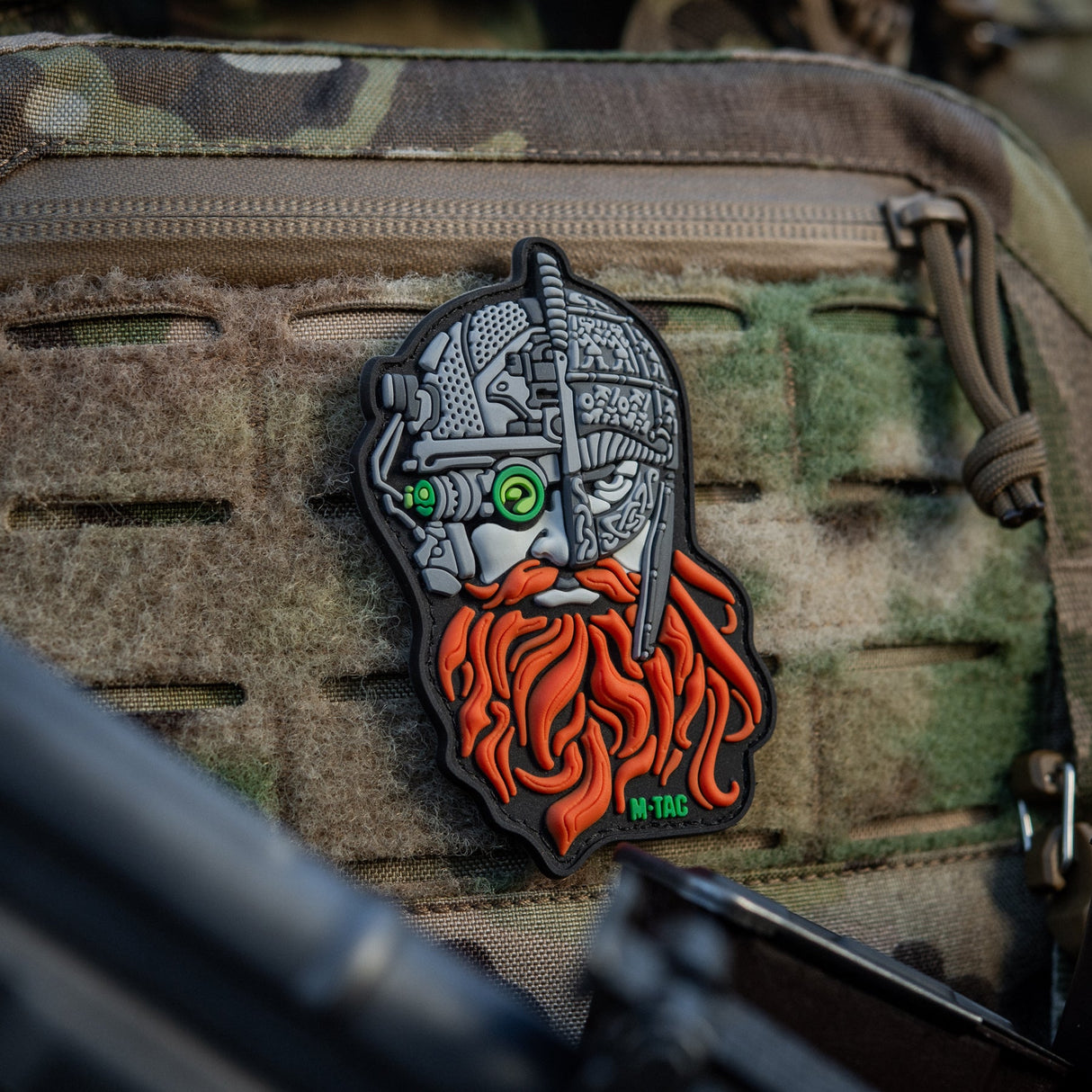M-Tac Patch Red Beard in Black, alternate view 9