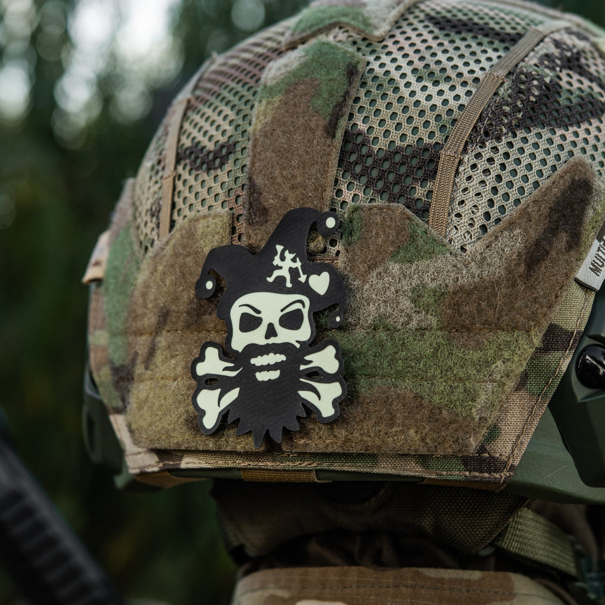 M-Tac Smile Glow-in-the-Dark Patch in Black, alternate view 19