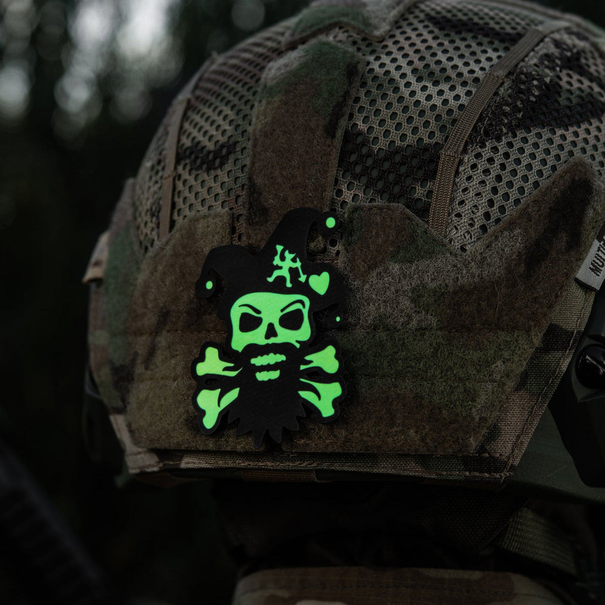 M-Tac Smile Glow-in-the-Dark Patch in Black, alternate view 18