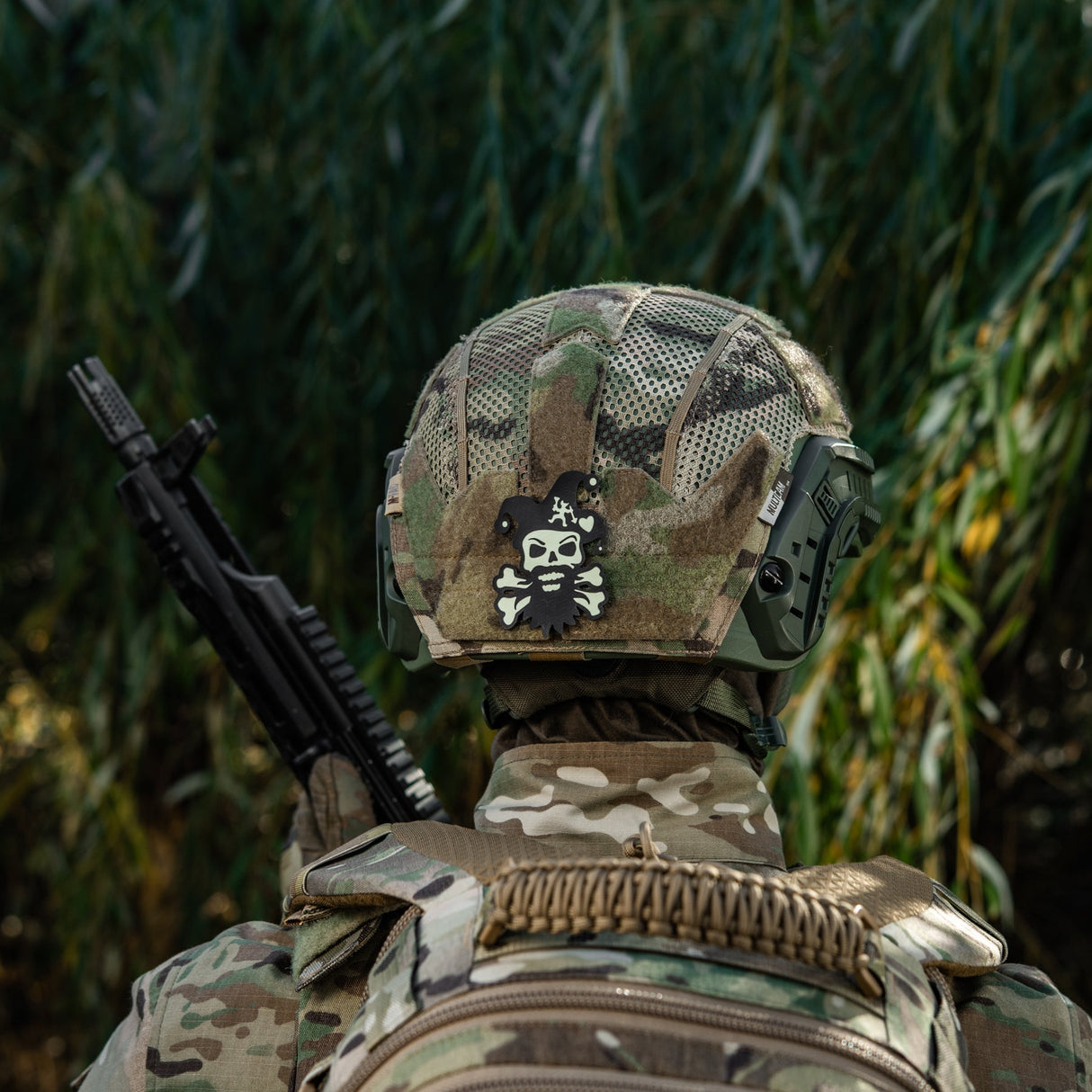 M-Tac Smile Glow-in-the-Dark Patch in Black, alternate view 8