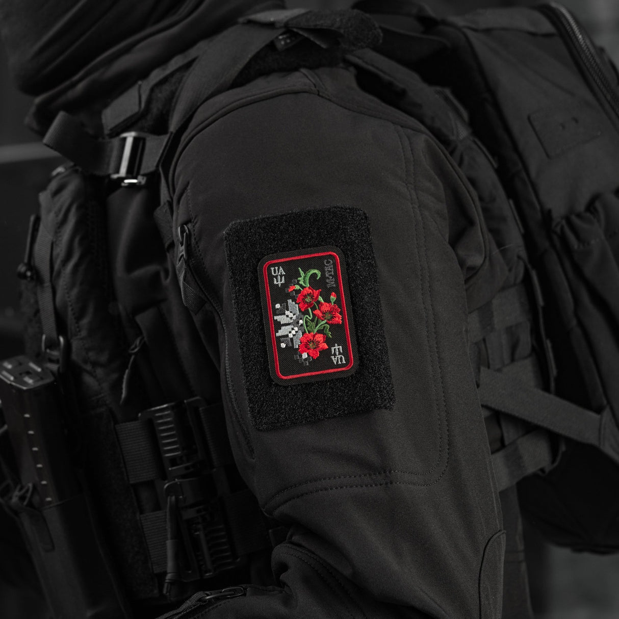 M-Tac Patch Ornament Poppy Embroidery in Black, alternate view 38