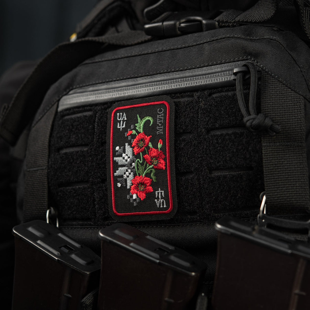M-Tac Patch Ornament Poppy Embroidery in Black, alternate view 30