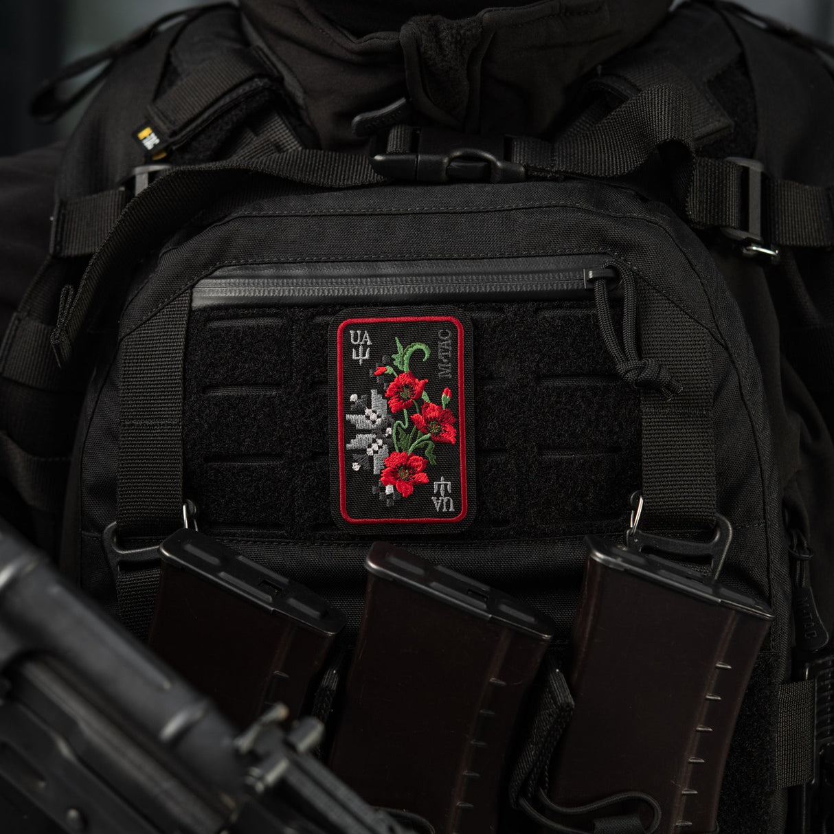 M-Tac Patch Ornament Poppy Embroidery in Black, alternate view 31