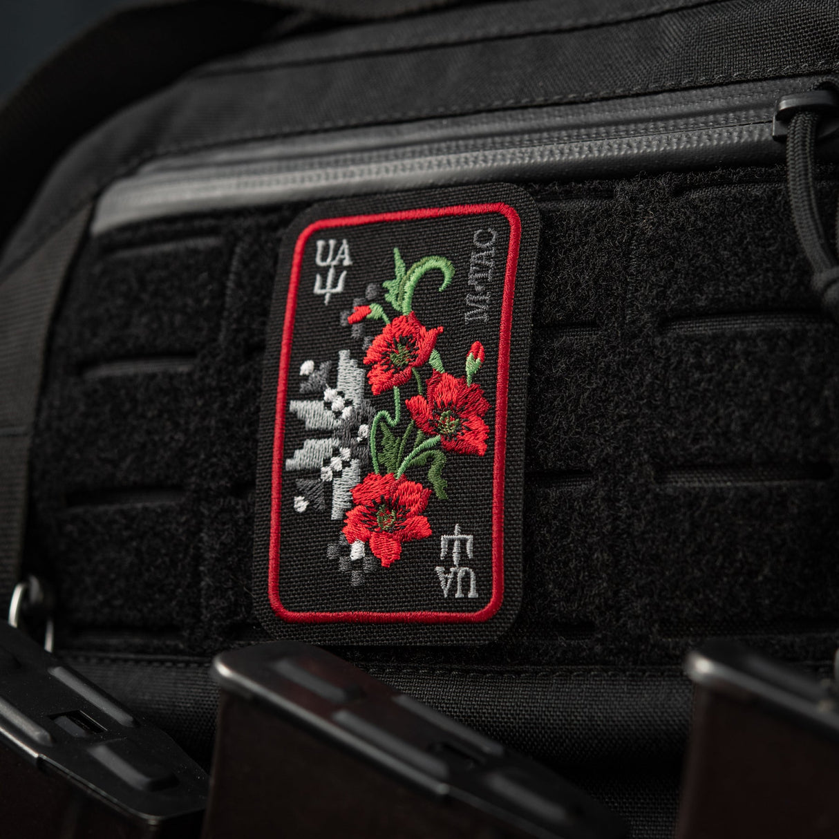 M-Tac Patch Ornament Poppy Embroidery in Black, alternate view 34