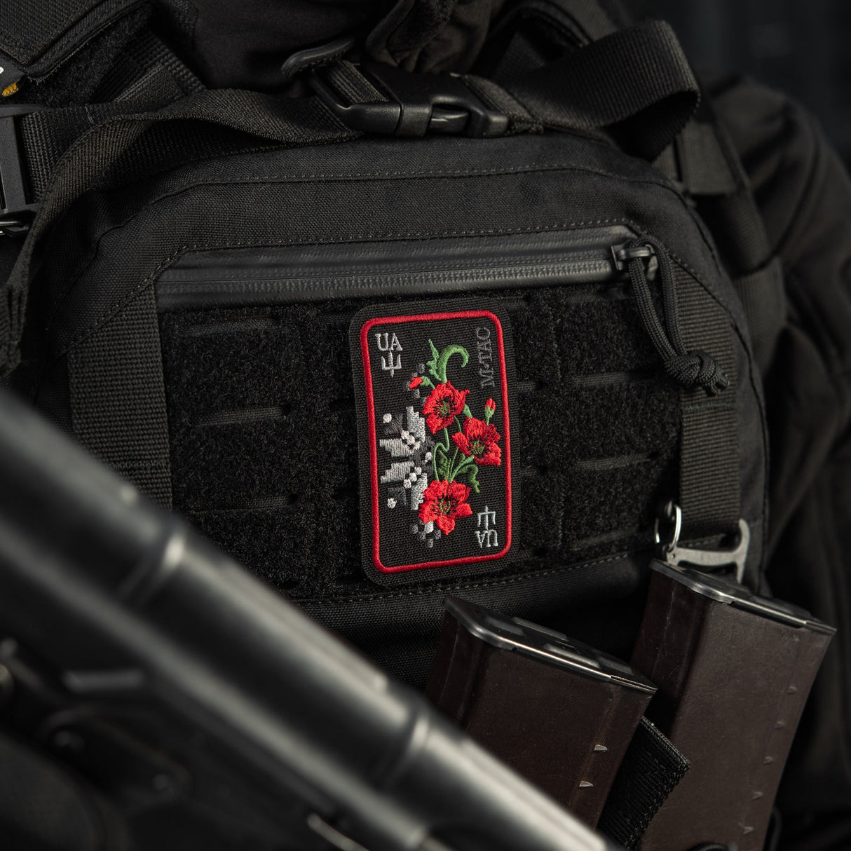 M-Tac Patch Ornament Poppy Embroidery in Black, alternate view 35