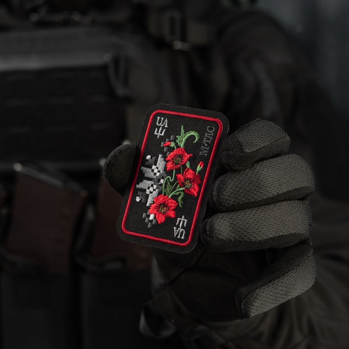 M-Tac Patch Ornament Poppy Embroidery in Black, alternate view 37