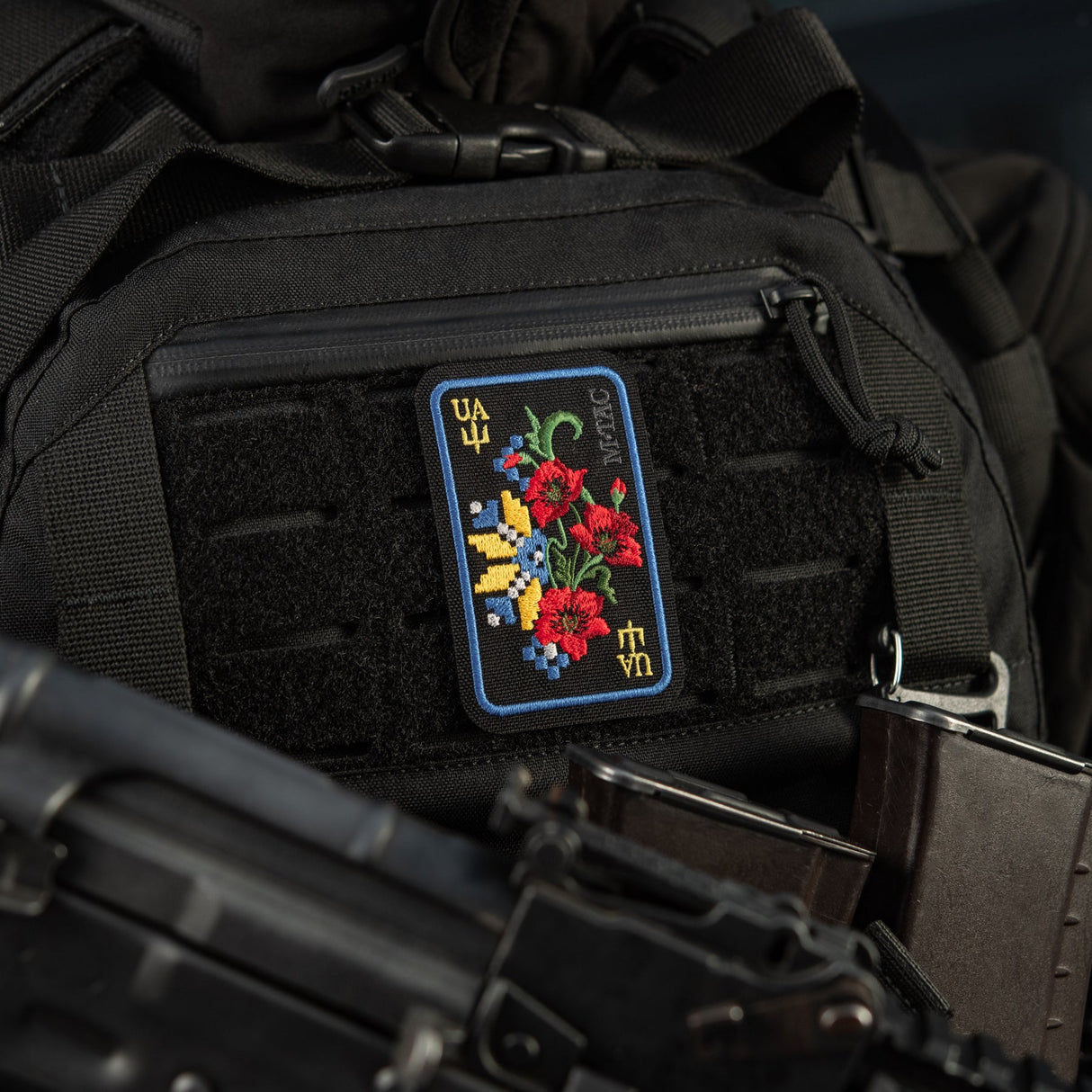 M-Tac Patch Ornament Poppy Embroidery in Black, alternate view 19