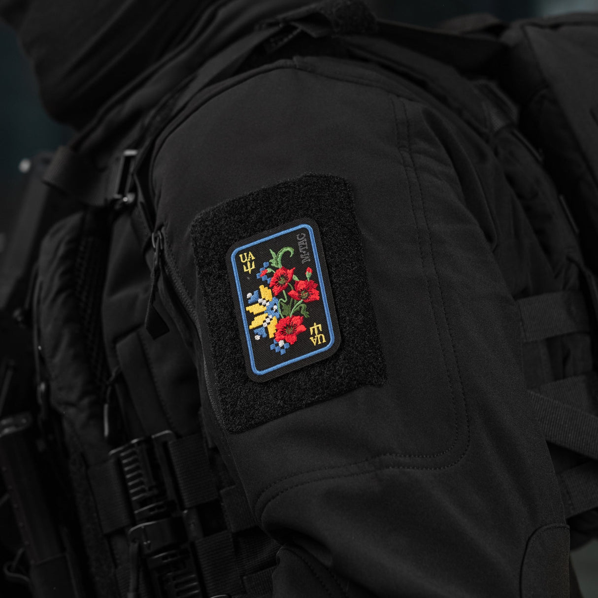 M-Tac Patch Ornament Poppy Embroidery in Black, alternate view 22