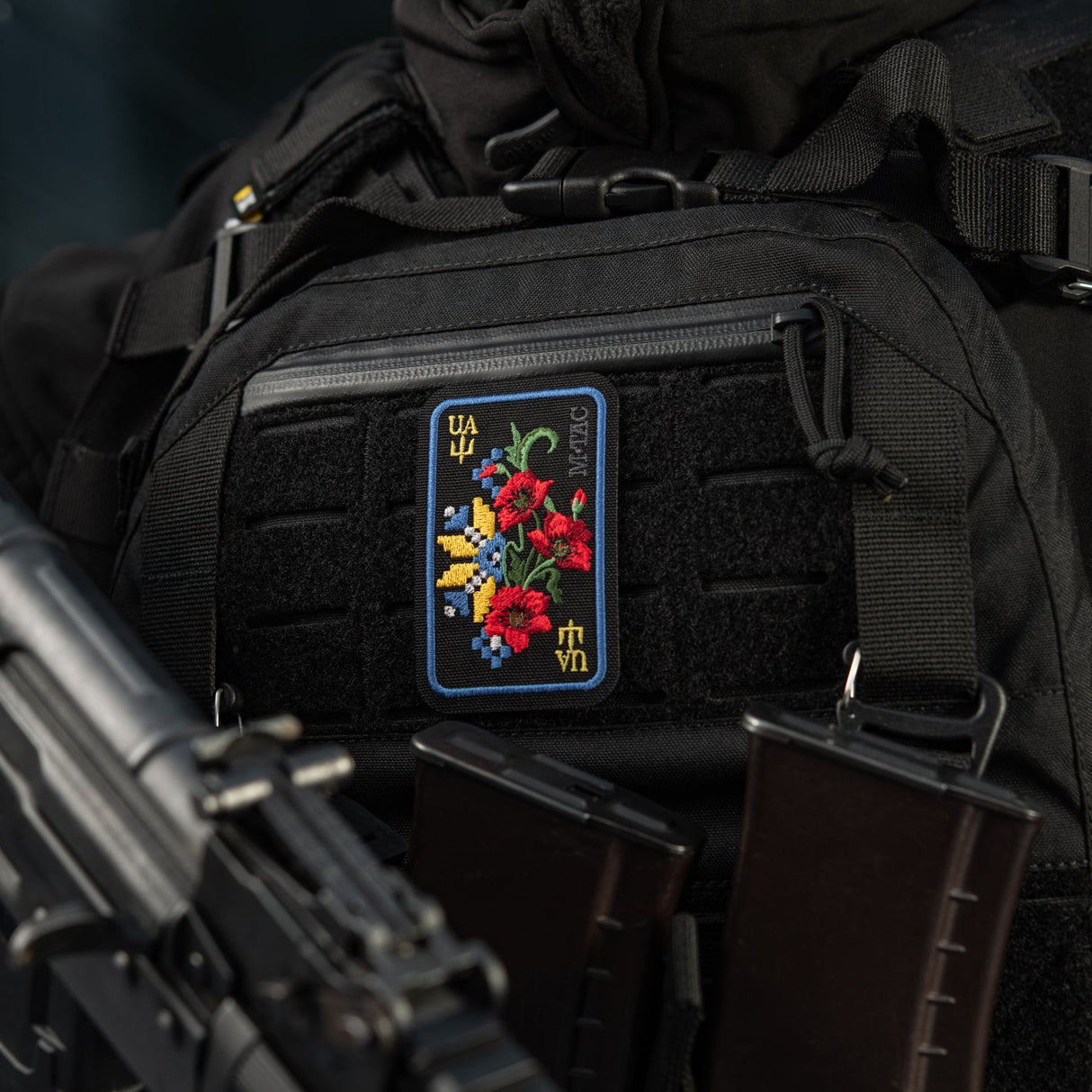 M-Tac Patch Ornament Poppy Embroidery in Black, alternate view 26