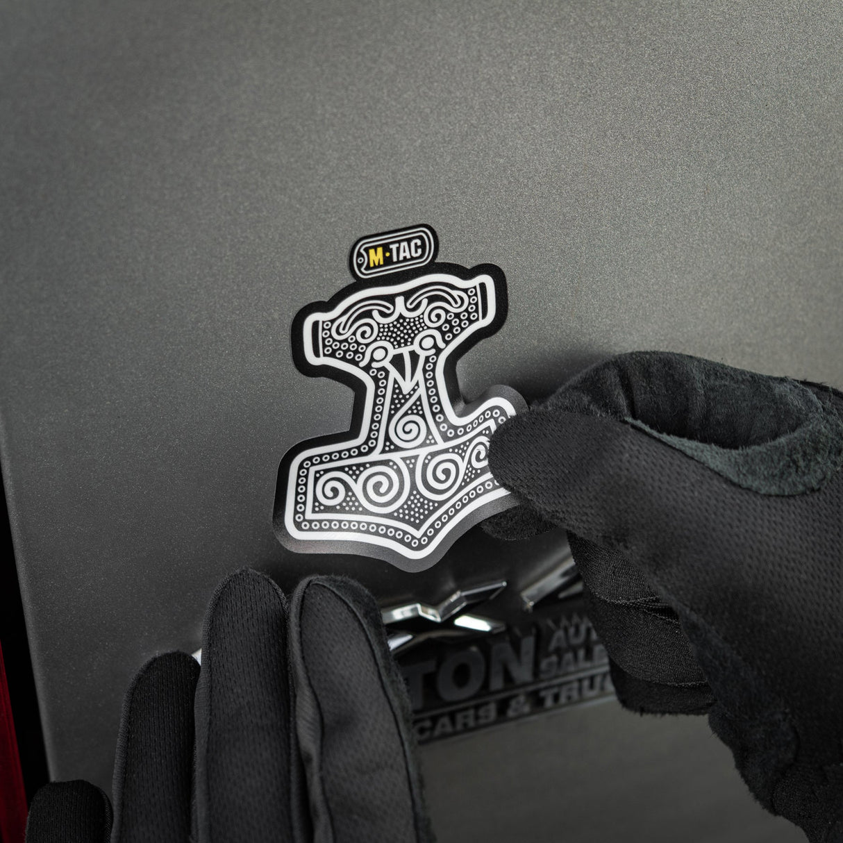 M-Tac Sticker Mjölnir Reflective Large in Black, alternate view 4