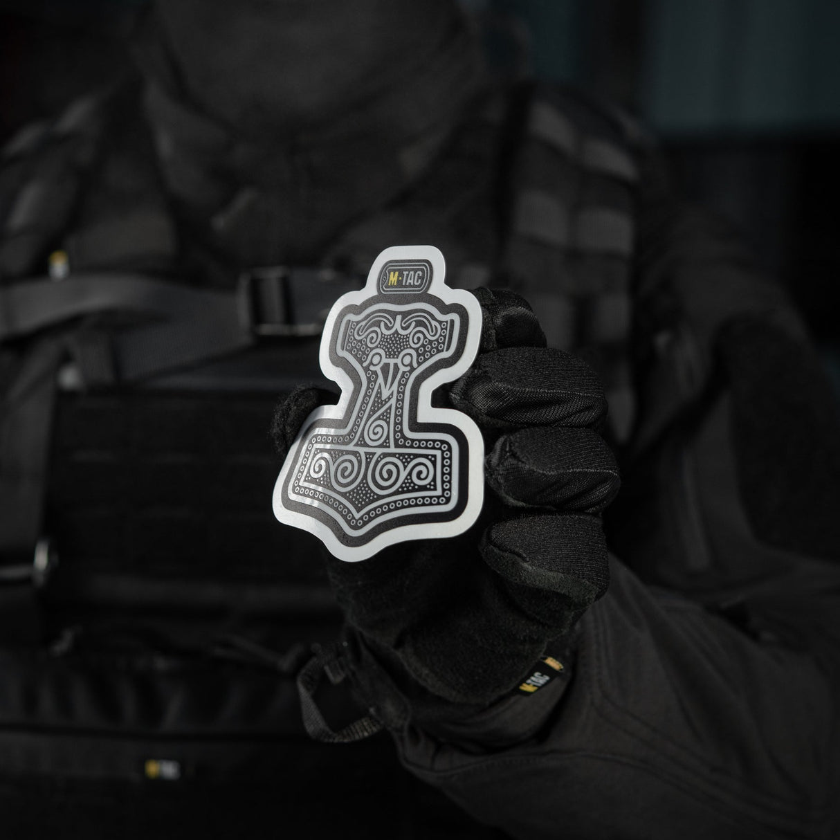M-Tac Sticker Mjölnir Reflective Large in Black, alternate view 3