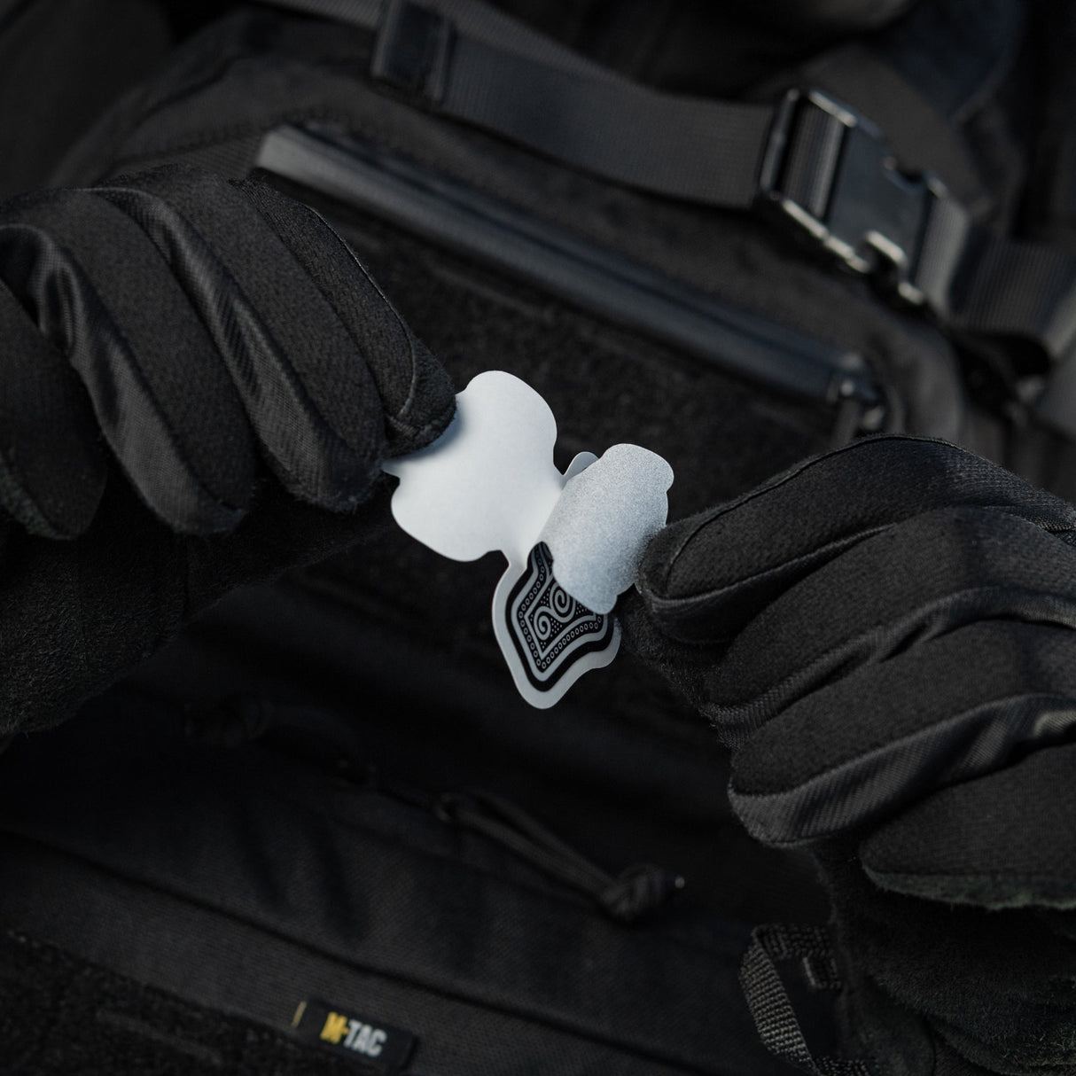 M-Tac Sticker Mjölnir Reflective Large in Black, alternate view 11