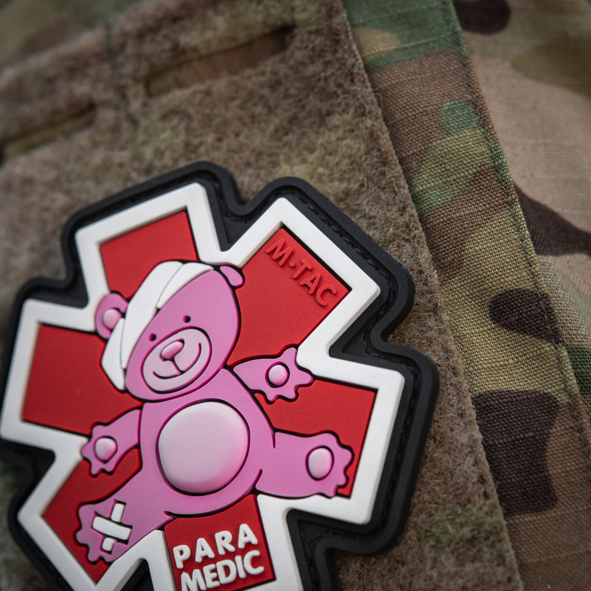 M-Tac Paramedic Bear PVC Patch in Pink, alternate view 21