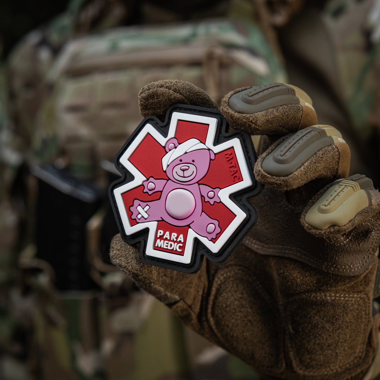 M-Tac Paramedic Bear PVC Patch in Pink, alternate view 9