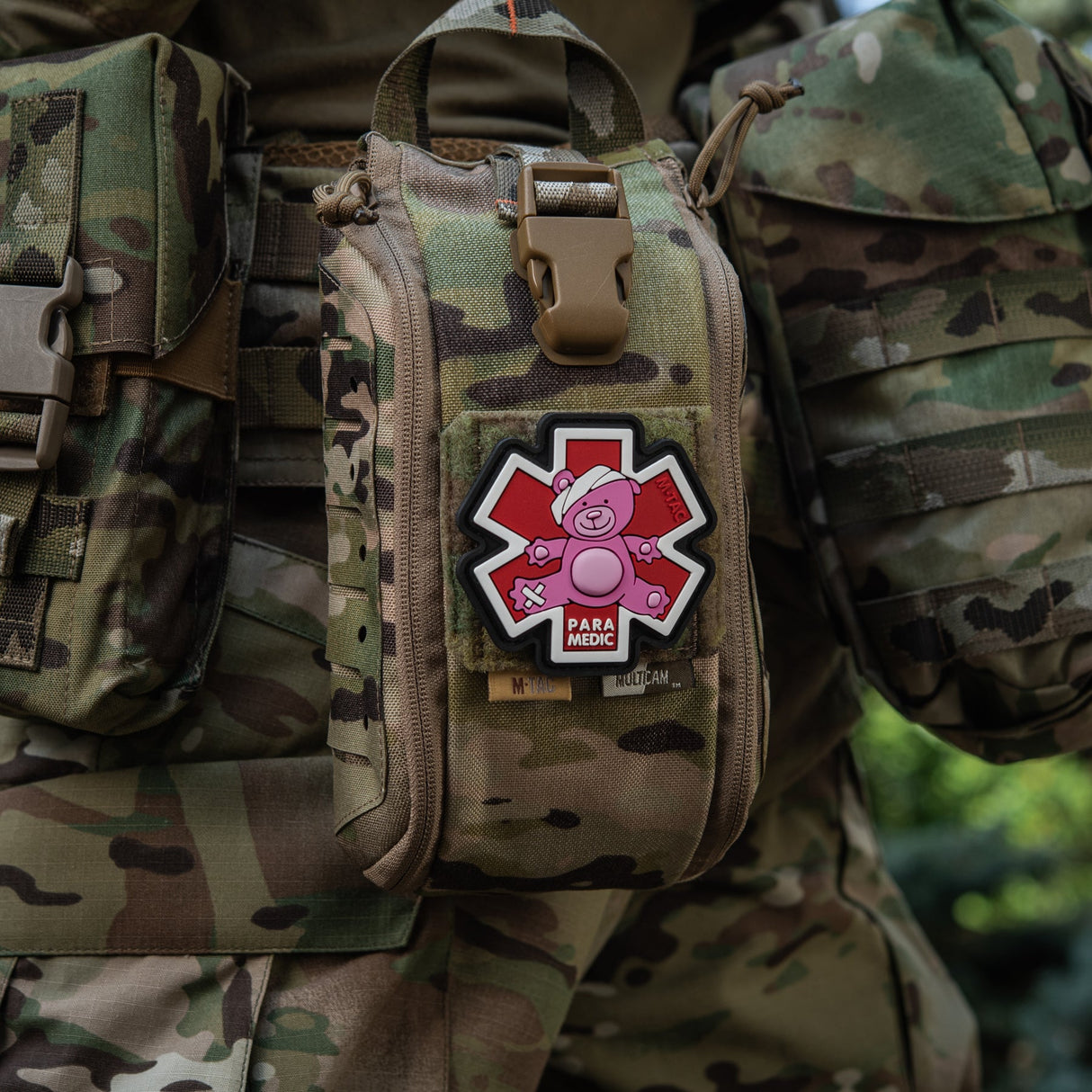 M-Tac Paramedic Bear PVC Patch in Pink, alternate view 12