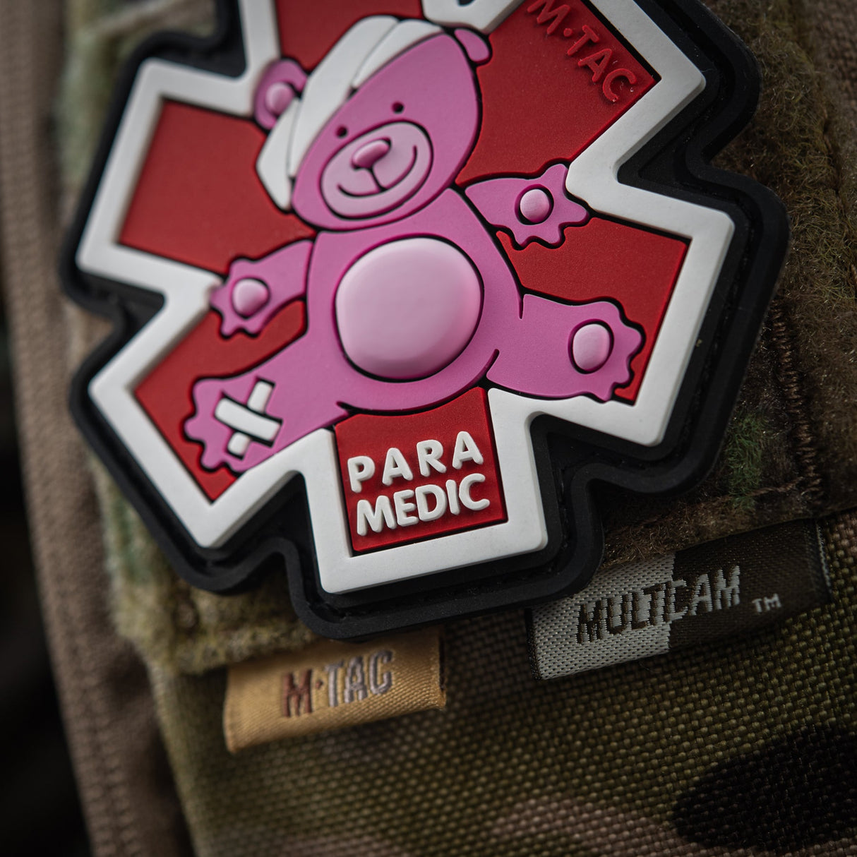 M-Tac Paramedic Bear PVC Patch in Pink, alternate view 13