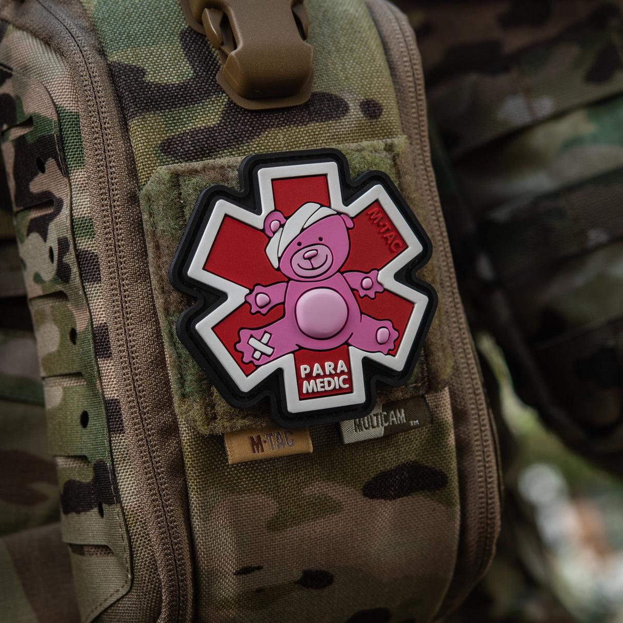 M-Tac Paramedic Bear PVC Patch in Pink, alternate view 14