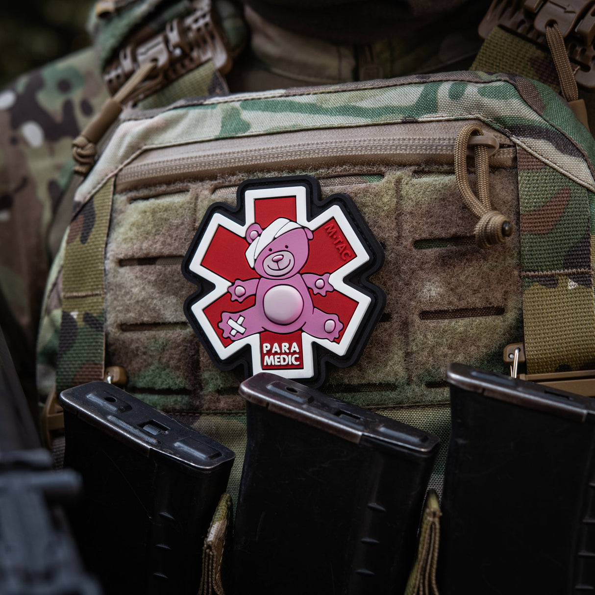 M-Tac Paramedic Bear PVC Patch in Pink, alternate view 17