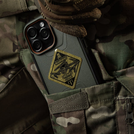 M-Tac Drones Zone Embossed Sticker in Olive, alternate view 2