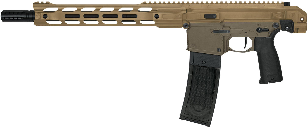 Planet Eclipse EMF 200 magfed paintball marker in Earth and Black finish, right side view