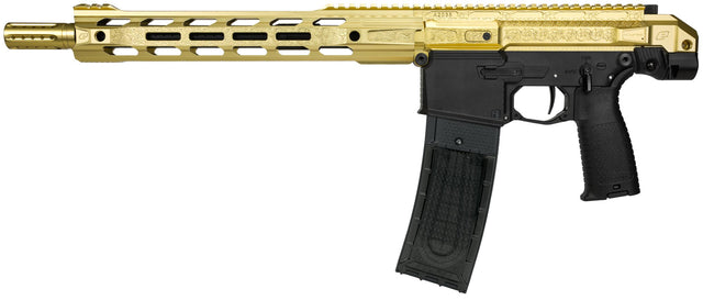 Planet Eclipse EMF200 LX Gold Scroll limited edition magfed marker - Left