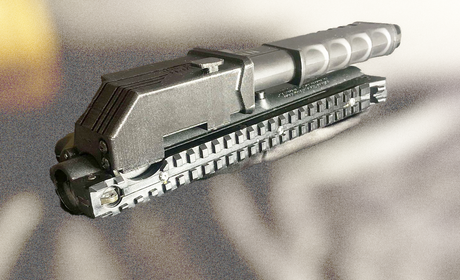 MF-98 B (Tippmann 98 mag fed adapter) rear facing — alternate view 2