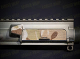 AR-15/M4 Dust Cover & Brass Deflector Combo - Wrap in Cordura Fabric in Desert Tiger Stripe, alternate view 2